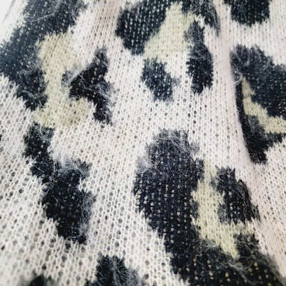 NEW Umgee Logan Animal Print Knit Sweater Dress Blavk Olive Off White Size Small - Picture 6 of 8